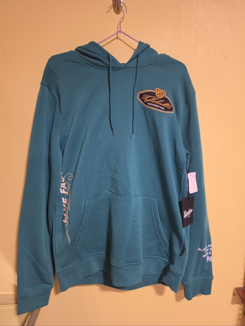 NWT Brooklyn Cloth Men's Medium Global Recognition Racing Hoodie Live Fast